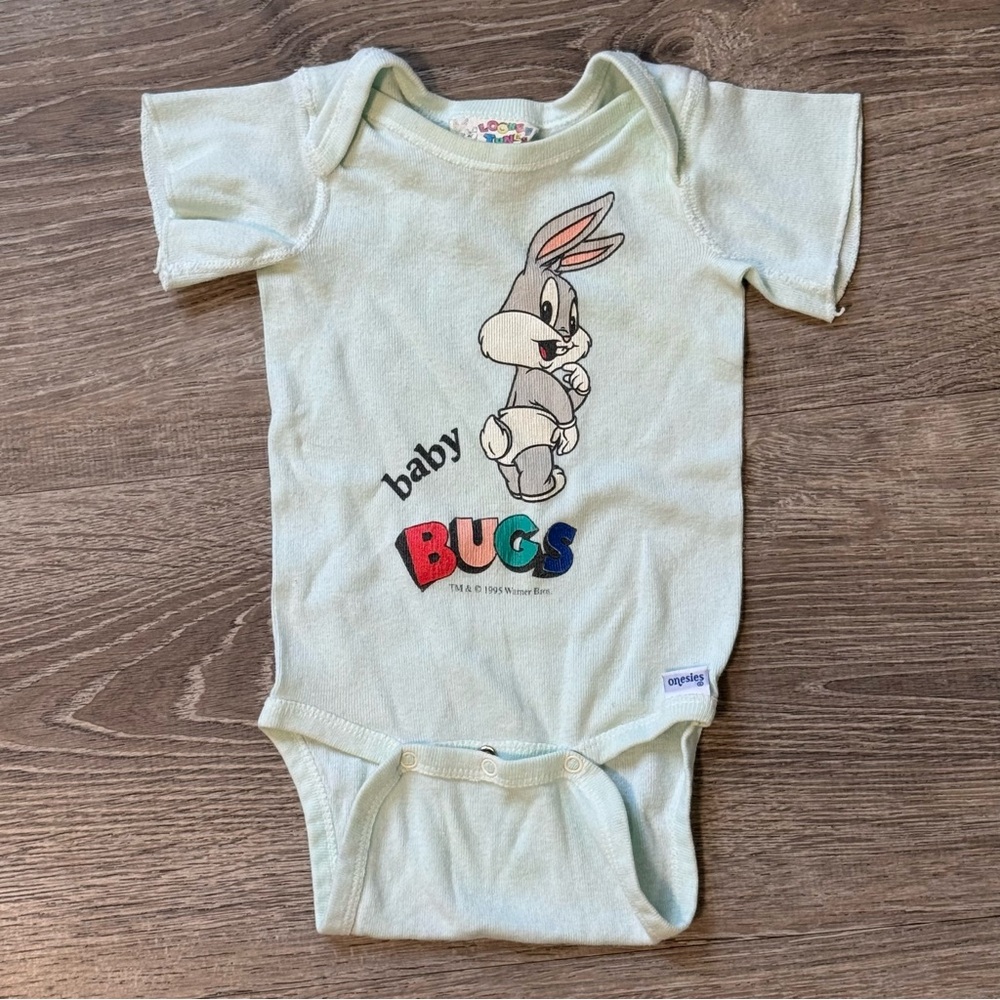Vintage Bugs Bunny Onesie Newborn Looney Toons Gerber